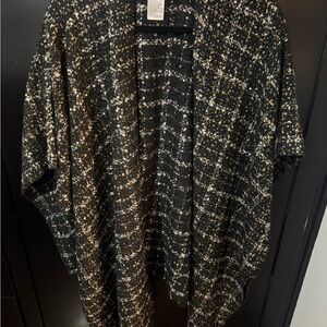 Chico's Black and White Textured Cardigan